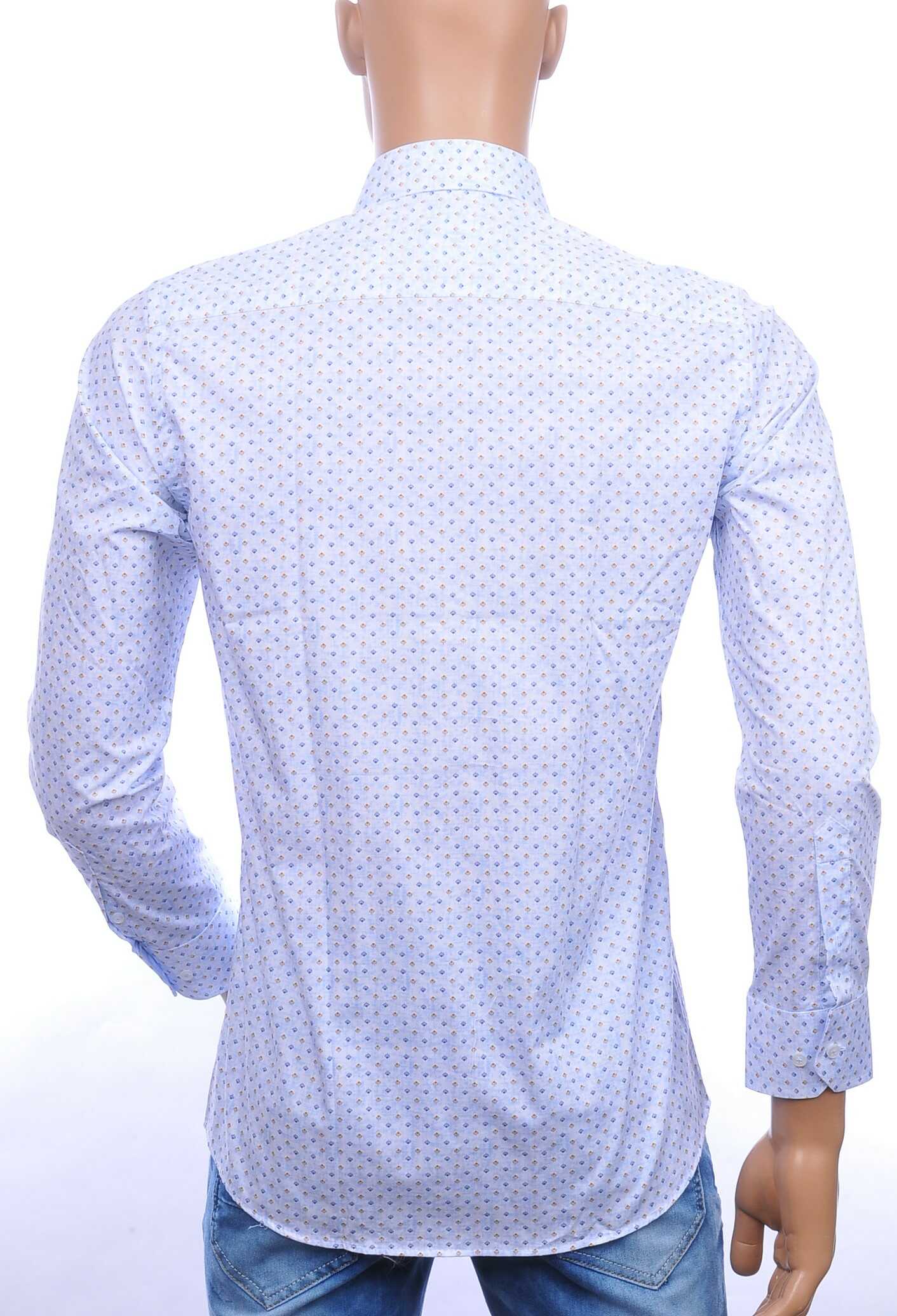 Corrino trendy slim fit allover modern dessin heren overhemd Wit