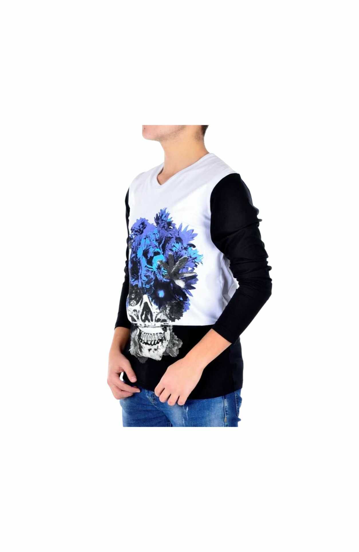 heren skull sweatshirt, v hals heren sweatshirt, streetwear sweater heren, graphic sweatshirt heren, skull sweater heren, urban sweatshirt heren, kingz sweatshirt, trendy heren sweater, casual sweater heren, streetwear kleding heren, online sweatshirt kopen, sweatshirt kopen in Nijmegen, Goedkoop heren sweatshirt, Charra, heren Kleding in Nijmegen, CHARRA, ZARA, COEF, CHASIN, WAM DENIM