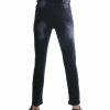 MONTFLEURI Hippie Gescheurde Gewassen Slim Fit Stretch Heren Jeans - Zwart