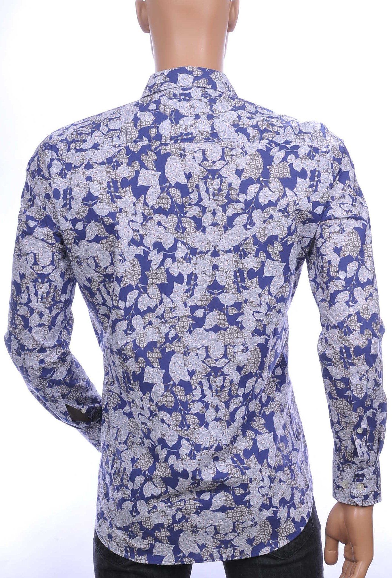 HAUPT OLYMP State of Art Blue Industry A fish named fred Wolff Blitz Moncler DIOR Philipp Plein PRADA Louis Vuitton GUCCI VERSACE KENZO Dsquared2 Levi's CHASIN G-STAR DOLCE & GABBANA DIESEL PME LEGEND WAM DENIM LACOSTE trendy modern fit heren overhemd met funky dessin Navy