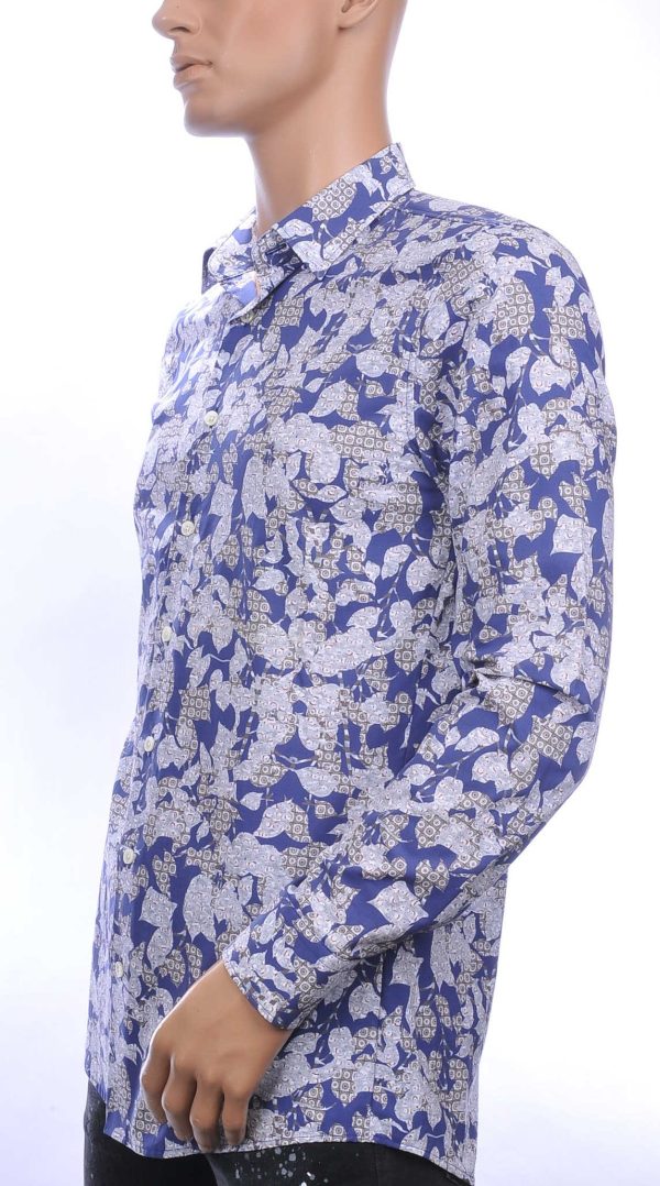 HAUPT OLYMP State of Art Blue Industry A fish named fred Wolff Blitz Moncler DIOR Philipp Plein PRADA Louis Vuitton GUCCI VERSACE KENZO Dsquared2 Levi's CHASIN G-STAR DOLCE & GABBANA DIESEL PME LEGEND WAM DENIM LACOSTE trendy modern fit heren overhemd met funky dessin Navy