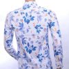 ARYA allover bloemen patroon Italiaans getailleerd overhemd Wit