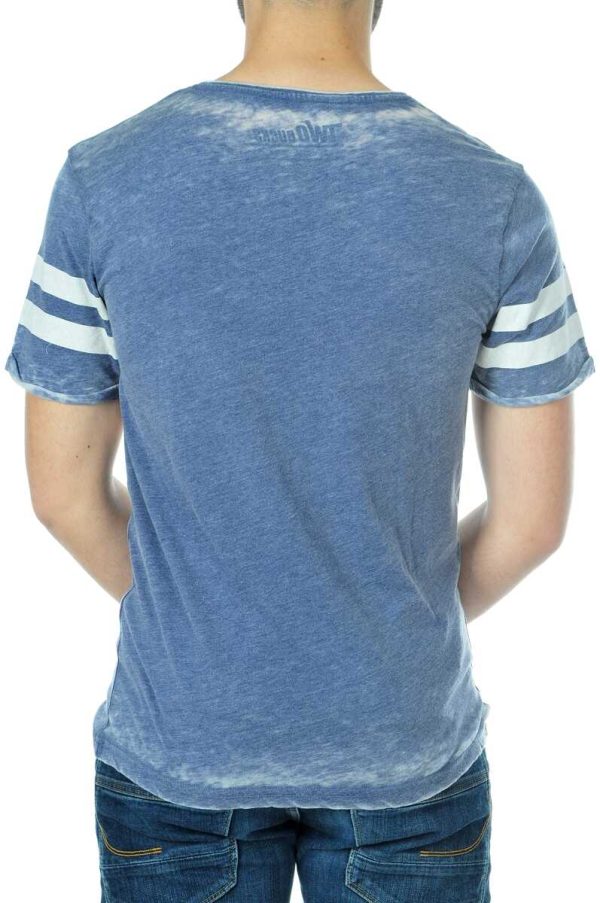 Two Bucks Berlin 89 exclusieve slim fit heren T-Shirt Blauw