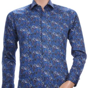 CORRINO OLYMP State of Art Blue Industry A fish named fred Wolff Blitz Moncler DIOR Philipp Plein PRADA Louis Vuitton GUCCI VERSACE KENZO Dsquared2 Levi's CHASIN G-STAR DOLCE & GABBANA DIESEL PME LEGEND WAM DENIM LACOSTE modern fit allover bloemen dessin heren overhemd Navy