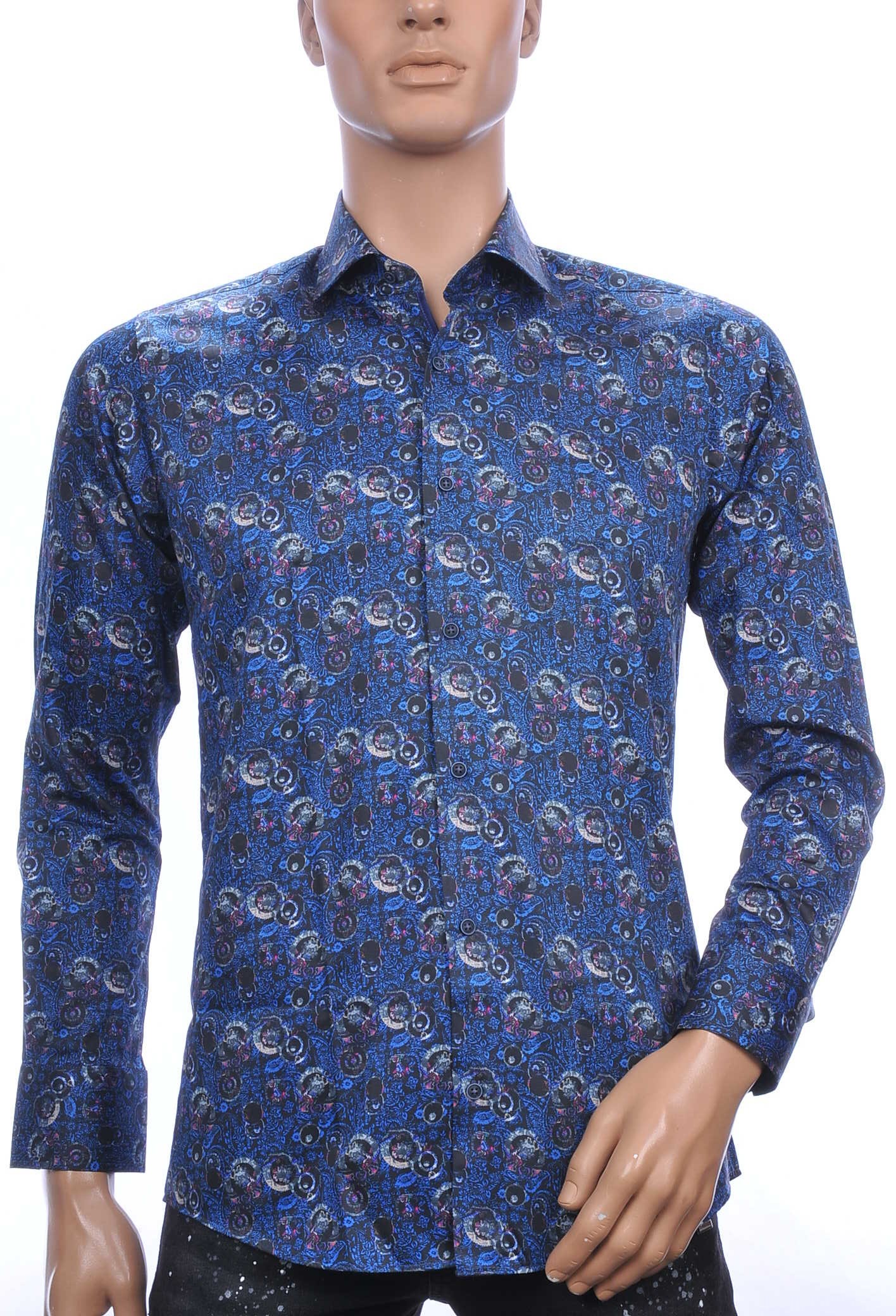 CORRINO OLYMP State of Art Blue Industry A fish named fred Wolff Blitz Moncler DIOR Philipp Plein PRADA Louis Vuitton GUCCI VERSACE KENZO Dsquared2 Levi's CHASIN G-STAR DOLCE & GABBANA DIESEL PME LEGEND WAM DENIM LACOSTE modern fit allover bloemen dessin heren overhemd Navy