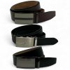 E-BELT Luxe Italiaanse Rundleer Automatische Jeansriem - Bruin