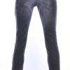 BlackRock trendy gescheurde slim fit heren jeans met verfvlekjes Zwart