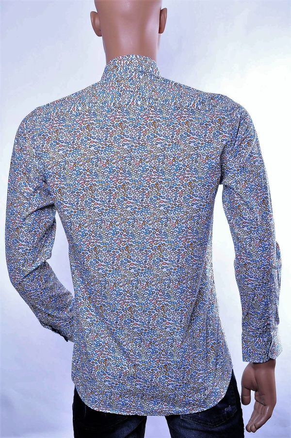 Corrino Wolff Blitz Moncler DIOR Philipp Plein PRADA Louis Vuitton GUCCI VERSACE KENZO Dsquared2 Levi's CHASIN G-STAR DOLCE & GABBANA DIESEL PME LEGEND WAM DENIM LACOSTE trendy regular fit allover modern dessin heren overhemd Wit