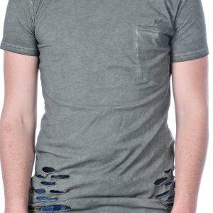 San Tiago exclusieve slim fit lange heren T-Shirt Khaki