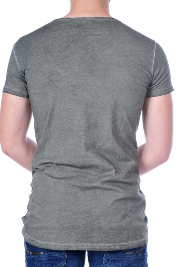 San Tiago exclusieve slim fit lange heren T-Shirt Khaki