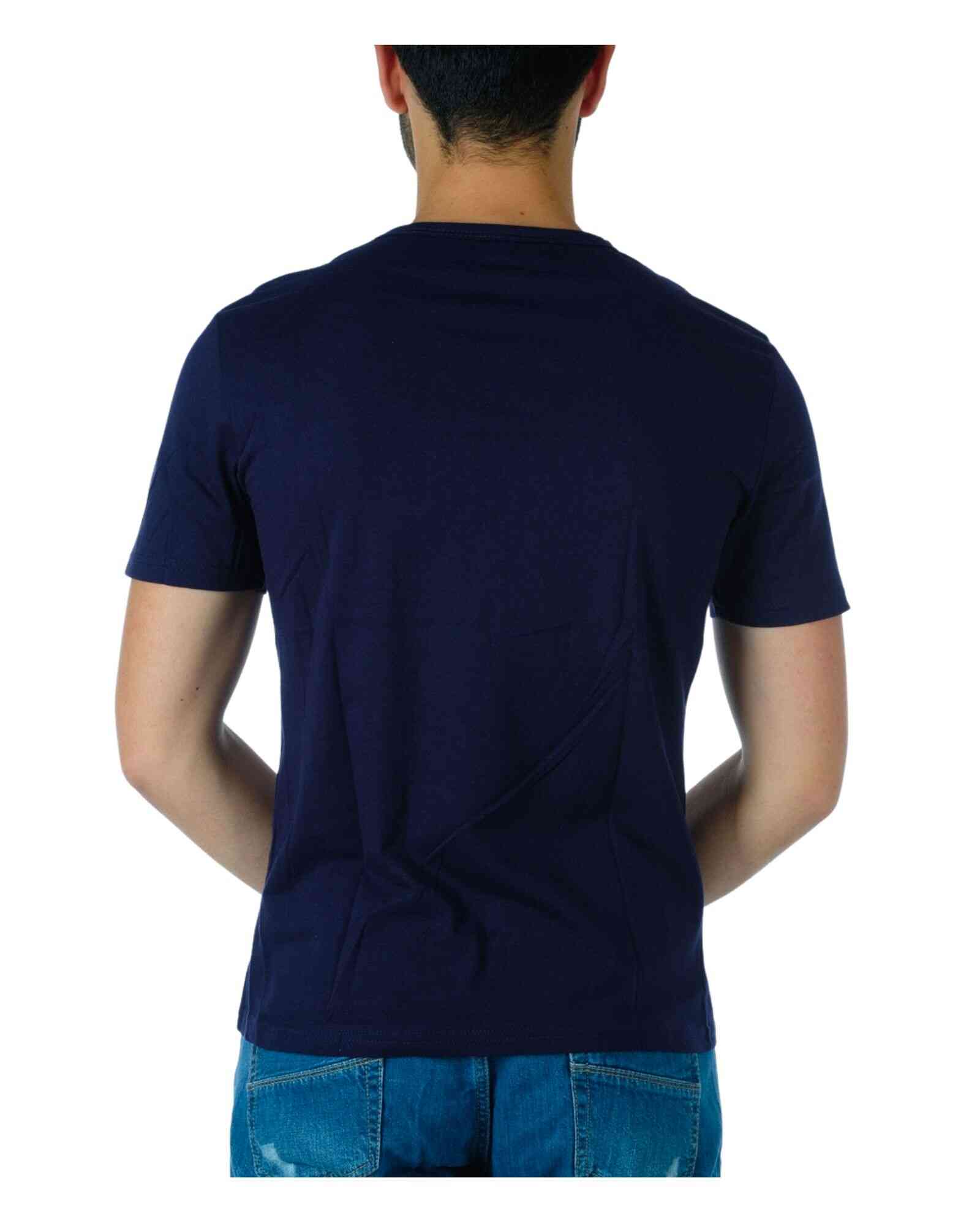 Achterkant donkerblauw Ricardi heren T-shirt effen Modern Fit