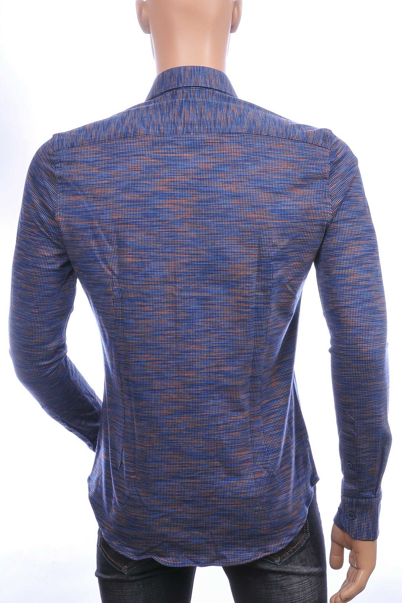 Corrino Italiaanse getailleerd slim fit allover dessin heren overhemd Bruin