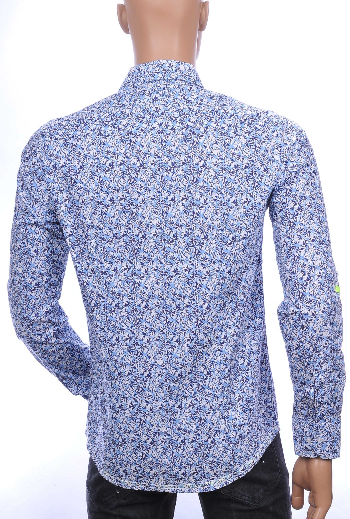 Pazzo OLYMP State of Art Blue Industry A fish named fred Wolff Blitz Moncler DIOR Philipp Plein PRADA Louis Vuitton GUCCI VERSACE KENZO Dsquared2 Levi's CHASIN G-STAR DOLCE & GABBANA DIESEL PME LEGEND WAM DENIM LACOSTE trendy allover modern dessin heren overhemd Blauw
