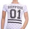 Young & Rich SUPPOSE trendy slim fit allover ananas print heren T-Shirt Wit