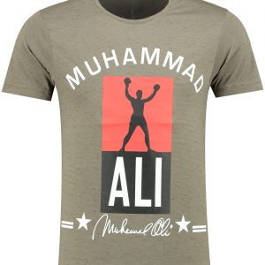 Oxcid trendy Muhammad Ali regular fit ronde hals heren T-Shirt Khaki