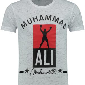 Oxcid trendy Muhammad Ali regular fit ronde hals heren T-Shirt Wit