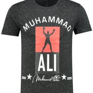 Oxcid trendy Muhammad Ali regular fit ronde hals heren T-Shirt Zwart