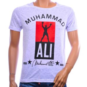 Muhammad Ali T-shirt heren wit met boxing-print van OXCID.