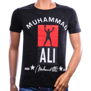Muhammad Ali T-shirt heren zwart met opvallende boksprint van OXCID.
