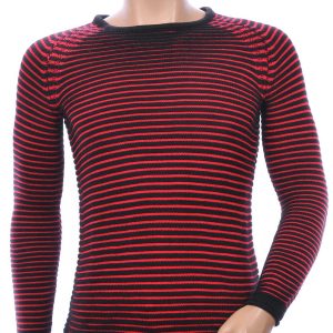 Oxcid Moncler DIOR Philipp Plein PRADA Louis Vuitton GUCCI VERSACE KENZO Dsquared2 Levi's CHASIN G-STAR DOLCE & GABBANA DIESEL PME LEGEND WAM DENIM LACOSTE trendy grof gebreide heren wintertrui met horizontale strepen Rood