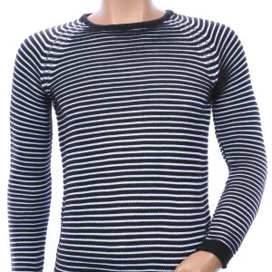 Oxcid Moncler DIOR Philipp Plein PRADA Louis Vuitton GUCCI VERSACE KENZO Dsquared2 Levi's CHASIN G-STAR DOLCE & GABBANA DIESEL PME LEGEND WAM DENIM LACOSTE trendy grof gebreide heren wintertrui met horizontale strepen Zwart