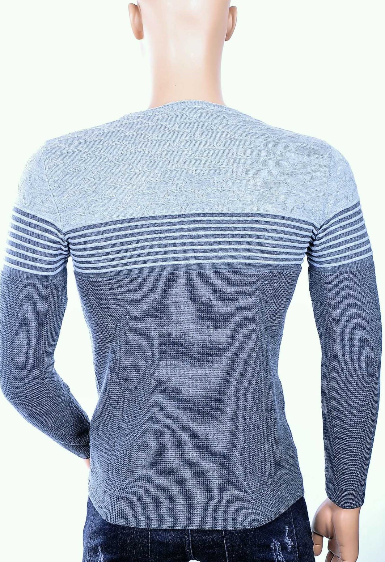 Trick0 Wolff Blitz Moncler DIOR Philipp Plein PRADA Louis Vuitton GUCCI VERSACE KENZO Dsquared2 Levi's CHASIN G-STAR DOLCE & GABBANA DIESEL PME LEGEND WAM DENIM LACOSTE ronde hals dunne heren trui Grijs