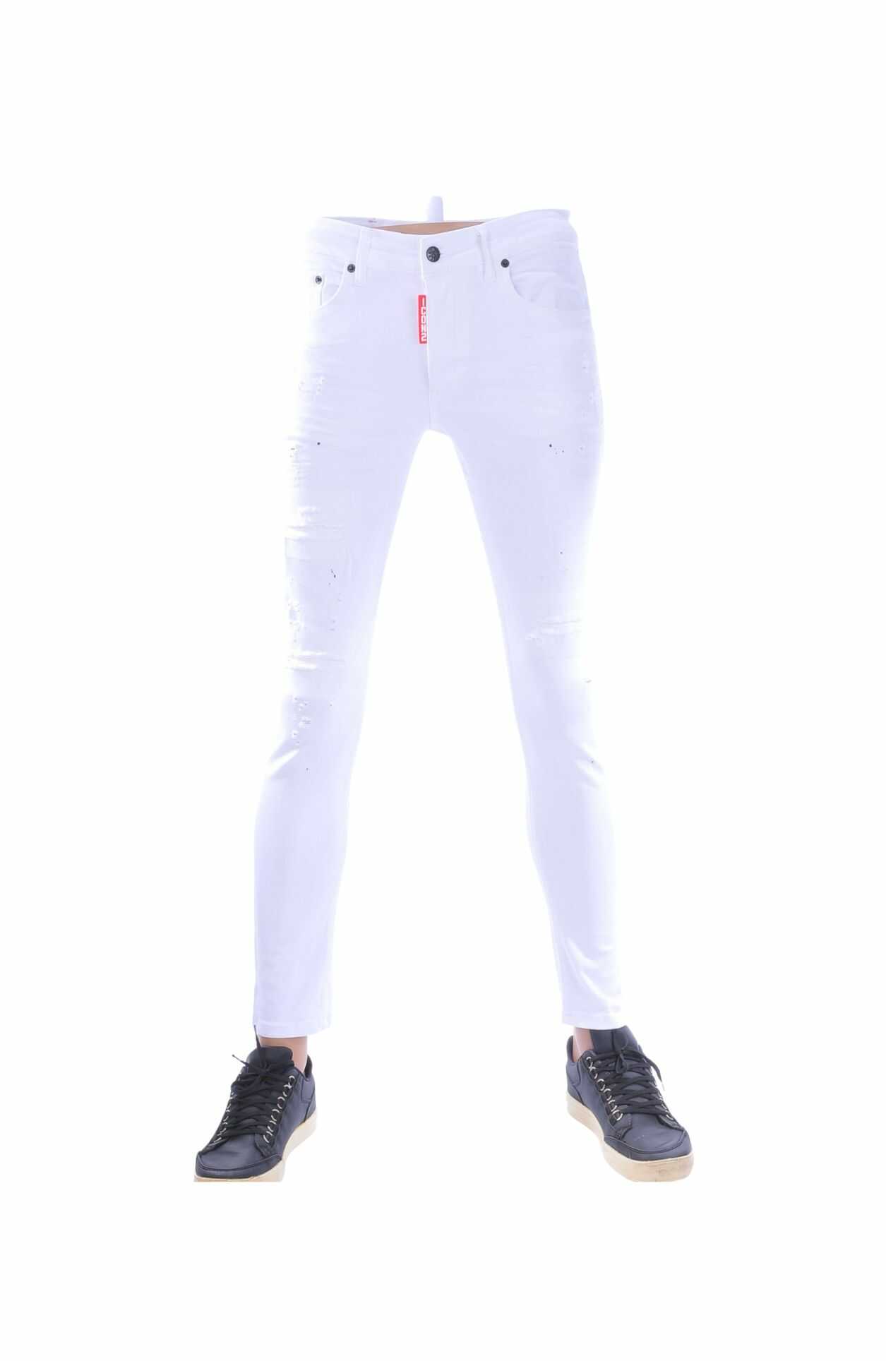 ICON2 jeans, gescheurde witte jeans heren, skinny fit heren jeans, slim fit heren jeans wit, stretch jeans heren, hipster jeans heren, streetwear jeans heren, verfspatten jeans, trendy heren broek, urban fashion heren, designer jeans heren, heren jeans met scheuren, witte streetstyle jeans, online jeans kopen, online jeans bestellen, Kledingwinkel in Nijmegen, Charra in Nijmegen