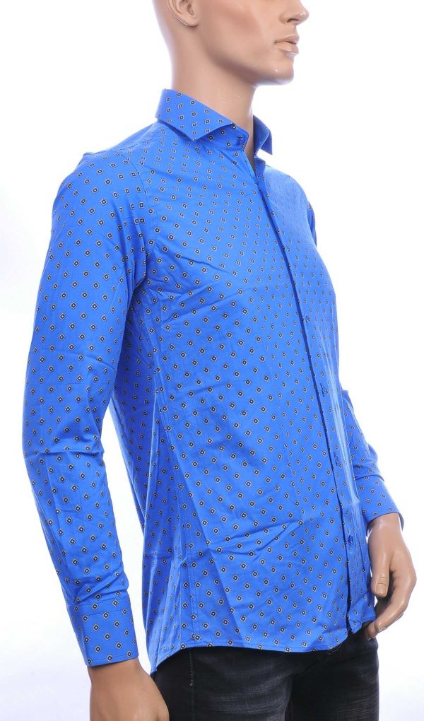 Corrino Italiaans Getailleerd Slim Fit Overhemd voor Heren - Kobaltblauw | Elegant, Comfortabel en Perfect voor Elke Gelegenheid