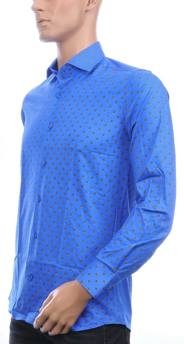 Corrino Italiaans Getailleerd Slim Fit Overhemd voor Heren - Kobaltblauw | Elegant, Comfortabel en Perfect voor Elke Gelegenheid