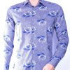 Ferlucci Trendy Slim Fit Heren Overhemd met Allover Bloemenprint - Grijs