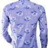 Ferlucci Trendy Slim Fit Heren Overhemd met Allover Bloemenprint - Grijs
