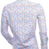 CORRINO OLYMP State of Art Blue Industry A fish named fred Wolff Blitz Moncler DIOR Philipp Plein PRADA Louis Vuitton GUCCI VERSACE KENZO Dsquared2 Levi's CHASIN G-STAR DOLCE & GABBANA DIESEL PME LEGEND WAM DENIM LACOSTE slim fit allover kleurrijk punaises dessin heren overhemd Wit