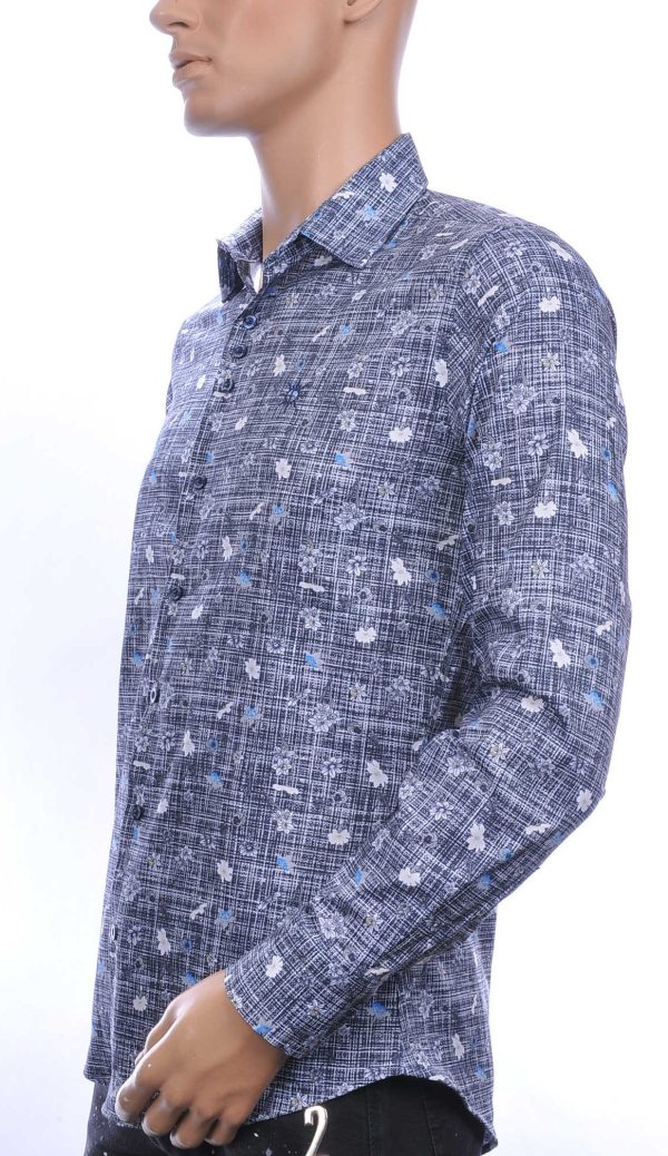 Ferlucci OLYMP State of Art Blue Industry A fish named fred Wolff Blitz Moncler DIOR Philipp Plein PRADA Louis Vuitton GUCCI VERSACE KENZO Dsquared2 Levi's CHASIN G-STAR DOLCE & GABBANA DIESEL PME LEGEND WAM DENIM LACOSTE trendy heren overhemd met allover bloemen dessin Zwart