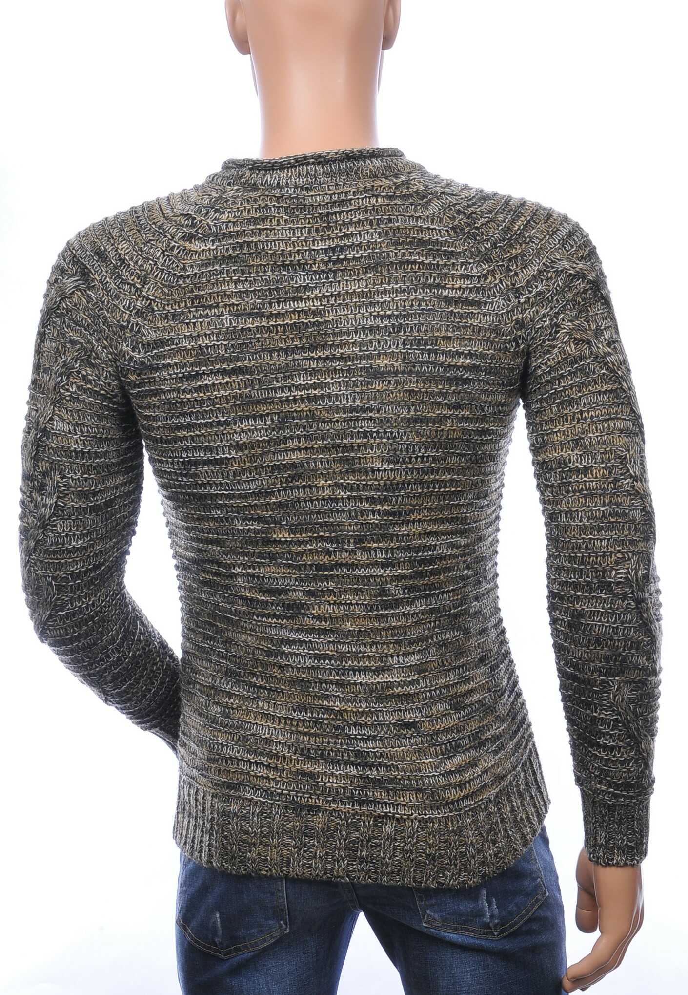Trick0 Wolff Blitz Moncler DIOR Philipp Plein PRADA Louis Vuitton GUCCI VERSACE KENZO Dsquared2 Levi's CHASIN G-STAR DOLCE & GABBANA DIESEL PME LEGEND WAM DENIM LACOSTE trendy grof gebreide ronde hals heren wintertrui Khaki