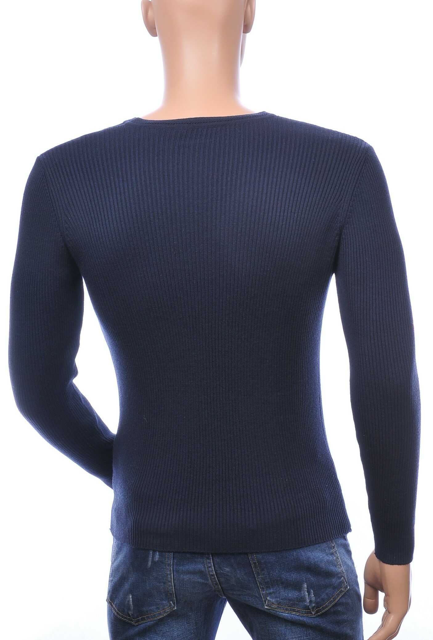 Trick0 Wolff Blitz Moncler DIOR Philipp Plein PRADA Louis Vuitton GUCCI VERSACE KENZO Dsquared2 Levi's CHASIN G-STAR DOLCE & GABBANA DIESEL PME LEGEND WAM DENIM LACOSTE trendy v-hals dunne heren trui Donkerblauw