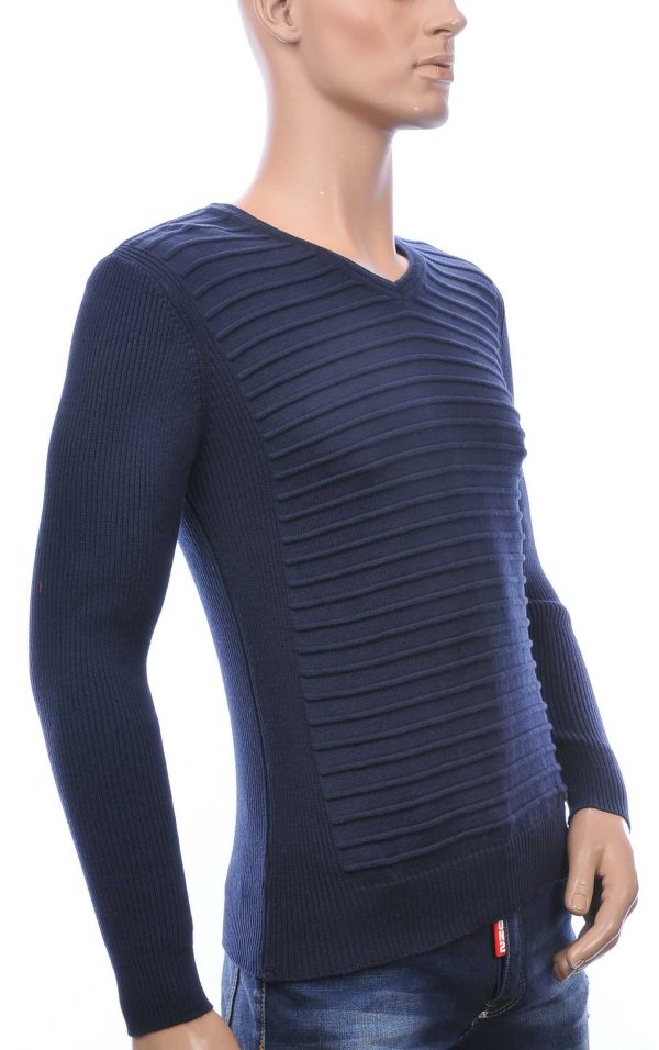 Trick0 Wolff Blitz Moncler DIOR Philipp Plein PRADA Louis Vuitton GUCCI VERSACE KENZO Dsquared2 Levi's CHASIN G-STAR DOLCE & GABBANA DIESEL PME LEGEND WAM DENIM LACOSTE trendy v-hals dunne heren trui Donkerblauw