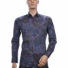 CORRINO Italiaans Slim Fit Heren Overhemd met Allover Paisley Dessin – Antraciet