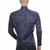CORRINO Italiaans Slim Fit Heren Overhemd met Allover Paisley Dessin – Antraciet