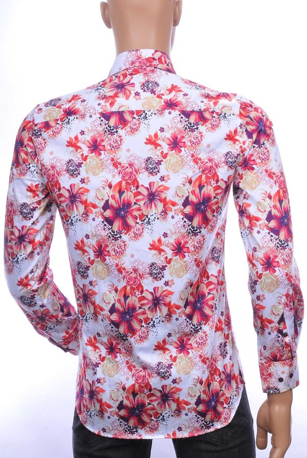 Corrino OLYMP State of Art Blue Industry A fish named fred Wolff Blitz Moncler DIOR Philipp Plein PRADA Louis Vuitton GUCCI VERSACE KENZO Dsquared2 Levi's CHASIN G-STAR DOLCE & GABBANA DIESEL PME LEGEND WAM DENIM LACOSTE slim fit allover bloemen dessin heren overhemd Roze