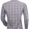 Corrino Italiaanse getailleerd slim fit allover paisley dessin heren overhemd Beige