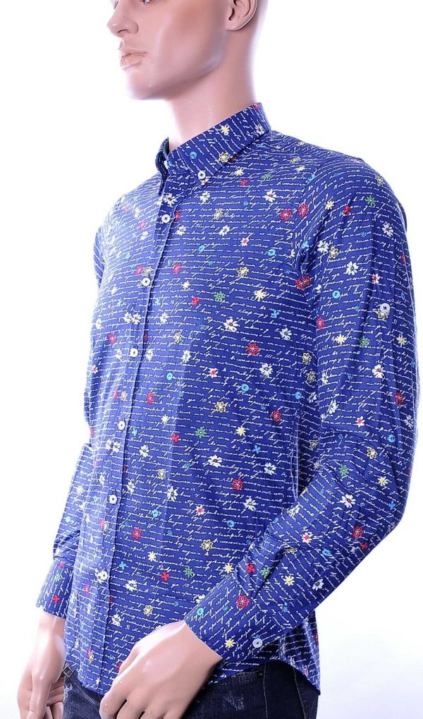 Twayn OLYMP State of Art Blue Industry A fish named fred Wolff Blitz Moncler DIOR Philipp Plein PRADA Louis Vuitton GUCCI VERSACE KENZO Dsquared2 Levi's CHASIN G-STAR DOLCE & GABBANA DIESEL PME LEGEND WAM DENIM LACOSTE hippie slim fit allover teksten dessin heren overhemd Navy