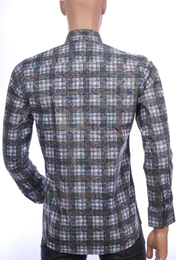 CORRINO Blue Industry Wolff Blitz Moncler DIOR Philipp Plein PRADA Louis Vuitton GUCCI VERSACE KENZO Dsquared2 Levi's CHASIN G-STAR DOLCE & GABBANA DIESEL PME LEGEND WAM DENIM LACOSTE regular fit allover paisley geruite dessin heren overhemd Khaki