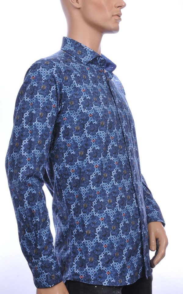 CORRINO OLYMP State of Art Blue Industry A fish named fred Wolff Blitz Moncler DIOR Philipp Plein PRADA Louis Vuitton GUCCI VERSACE KENZO Dsquared2 Levi's CHASIN G-STAR DOLCE & GABBANA DIESEL PME LEGEND WAM DENIM LACOSTE regular fit allover bloemen dessin heren overhemd Navy
