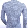 CORRINO trendy allover pennen dessin slim fit heren overhemd Blauw