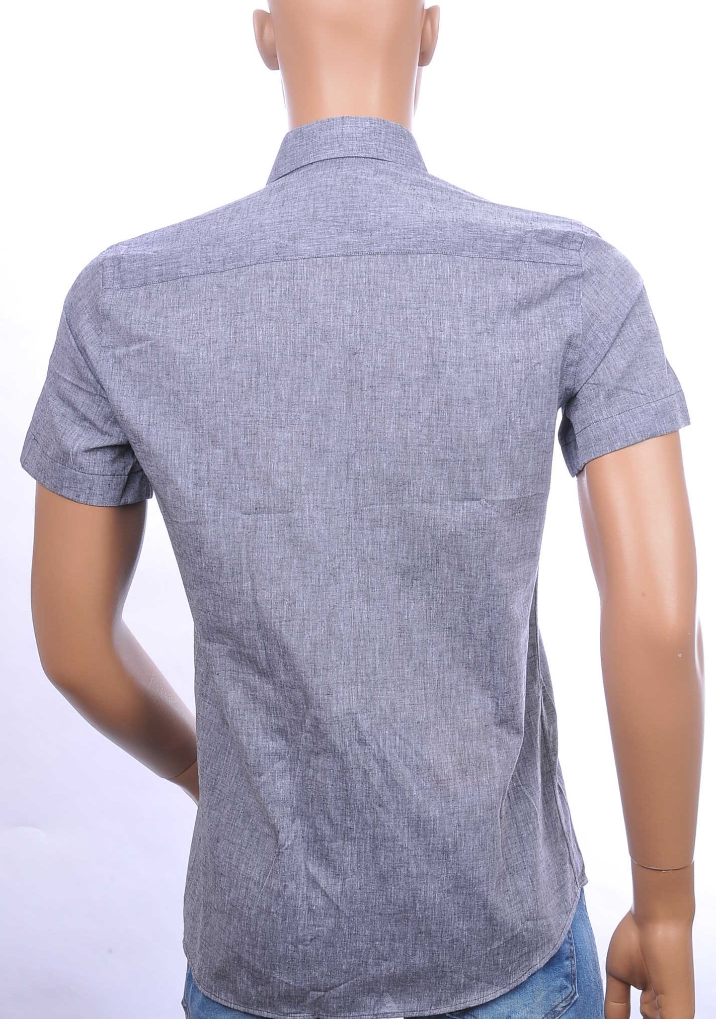 CORRINO slim fit heren overhemd met korte mouwen Grijs