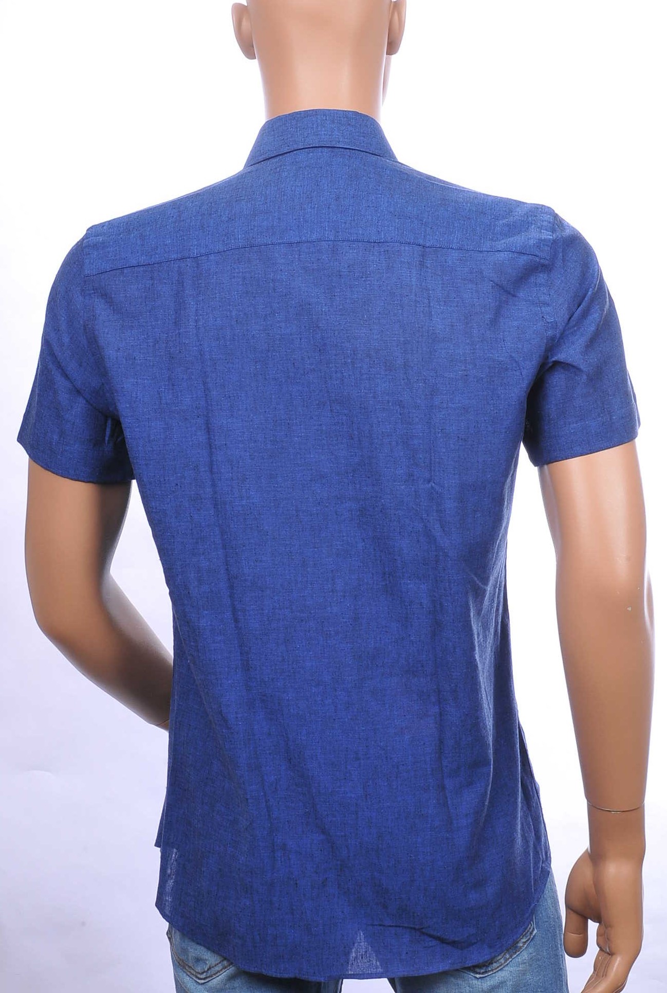 CORRINO slim fit heren overhemd met korte mouwen Navy