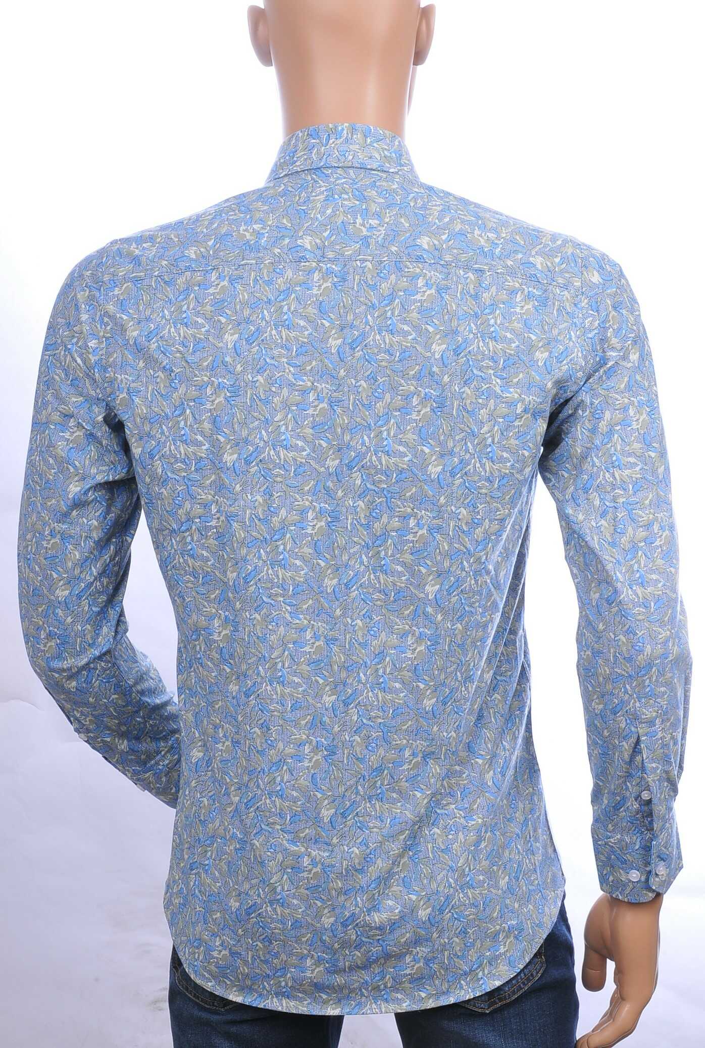 CORRINO Italiaanse slim fit allover bloemen dessin heren overhemd Groen