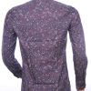 CORRINO trendy allover bloemen dessin slim fit heren overhemd Bordeaux