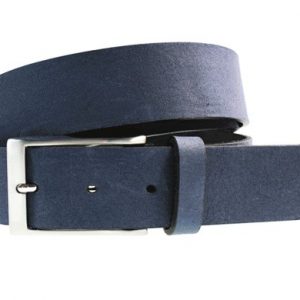 Italiaans luxe rundleren jeans riem, E016 Blauw