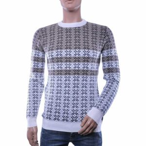 woolline heren trui, heren trui ronde hals, dunne heren trui, trendy heren pullover, heren trui met patroon, streetwear heren trui, moderne knitwear heren, slim fit heren trui, heren trui blauw wit, fashionable heren kleding, heren mode Nijmegen, CHARRA herenmode, chique casual heren trui, online trui kopen, trui kopen in Nijmegen, Goedkoop heren trui kopen
